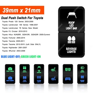 Dual Push Switch Button Fog Lights For Toyota Tacoma w/ Wire(LED BAR&REVERSE) - Picture 1 of 10
