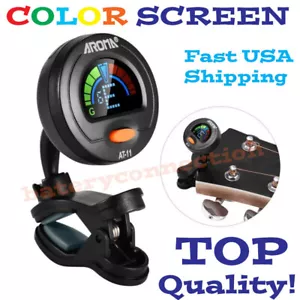 Aroma AT-11 Color Clip On Tuner Chromatic for guitar bass violin ukulele banjo - Picture 1 of 8