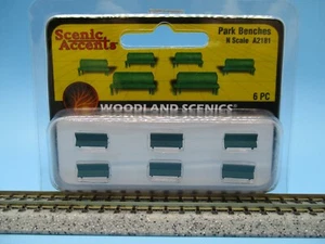 WOODLAND SCENICS N SCALE FIGURES - PARK BENCHES - Picture 1 of 1