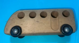 Vintage Creative Playthings Wood Bus Made in Finland 7 Inches - Picture 1 of 6