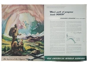1944 Pan America Airline, Man's Path Of Progress Leads North, Artic Explorer - Picture 1 of 1