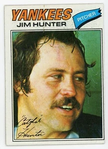 1977 Topps Jim Hunter Catfish #280 Yankees Ex - Picture 1 of 1