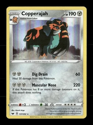 Copperajah Holo Holo Rare SWSH01: Sword & Shield Base Set 137/202 NM Pokemon NM - Image 1 of 2