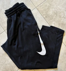 Nike Therma Fleece Hose Herren Large schwarz weiß Dri-Fit Basketball Jogginghose - Bild 1 von 6