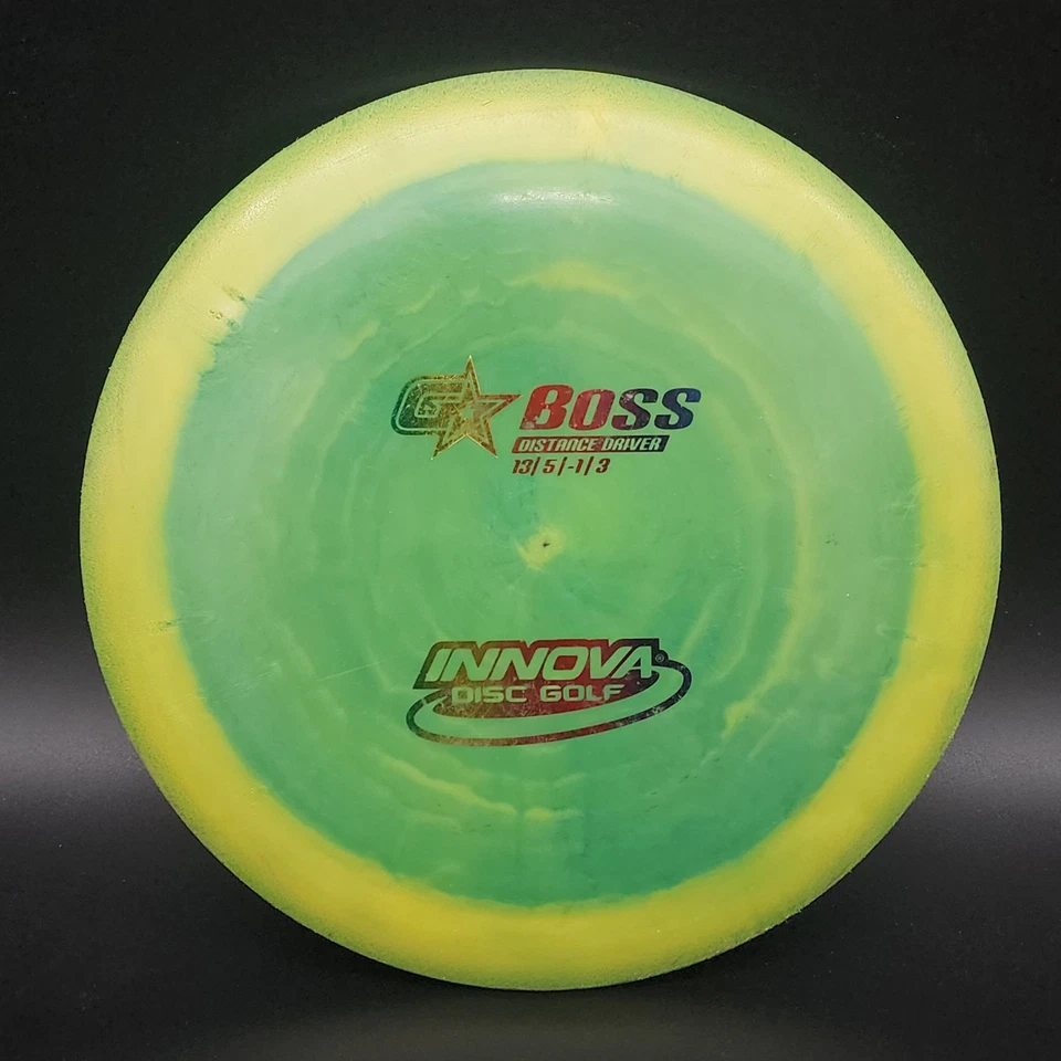 Innova GStar Boss 173g Green Flat Top Swirly w "Halo" - Image 1 of 4