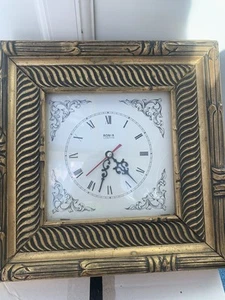 RON-X London Clock In Ornate Gilt Wooden? Frame 27x27x2.5cm (rbx - Picture 1 of 16