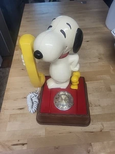 Vintage Snoopy and Woodstock Rotary Dial Phone 1976 Western Electric - Picture 1 of 10
