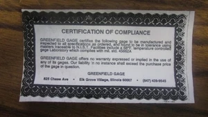 Greenfield Go & No Go Thread Plug Gage Set 1/4"-20 UNC-2B - Picture 1 of 3