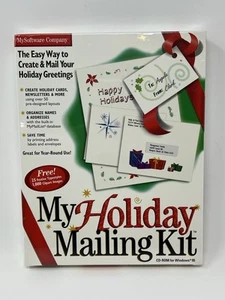 MySoftware My Holiday Mailing Kit for Windows 95 PC CD-ROM 1998 Vintage - Picture 1 of 7