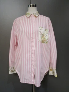 Herzen s Angelegenheit Bluse Neu NP 299,- Rosa Weiß gestreift Blumen Gr0 Z10-108 - Bild 1 von 6