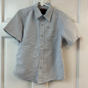 Tony Hawk Boys Short Sleeve Button Down Shirt Light Gray Size 7 - Picture 1 of 5