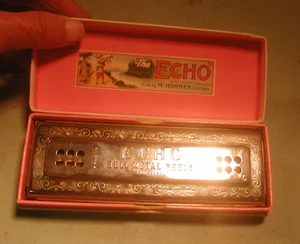Vintage The Echo Mundharmonika von Hoener mit Box - Bild 1 von 2