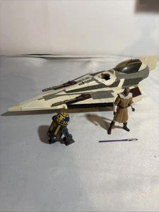 Hasbro 2008 Star Wars Clone Wars Mace Windu Jedi Starfighter fast vollständig - Bild 1 von 21