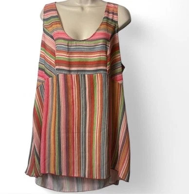 Cobertura listrada colorida Becca - Imagem 1 de 4