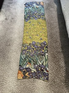 Van Gogh's Iris Art Print Rectangle Silk Scarf Art Vibrant 60 X 16 Lovely D2 - Picture 1 of 3