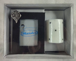 Vintage Mandee Geschenkset Schwarz Samt Bilderrahmen und Kerze ST33 - Bild 1 von 11