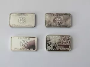 4.Stück Silberbarren + 4 x 1 Unze + Heraeus + 999er Feinsilber - Bild 1 von 6