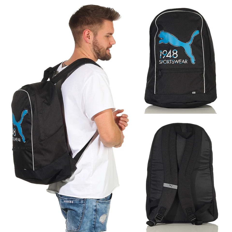 PUMA Rucksack schwarz Backpack für Sport Freizeit Reise Schule Outdoor top NEU - Bild 1 von 4