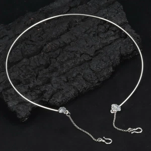 A22 Collana Rigida 2 Mm Argento Sterling 925 - Foto 1 di 8