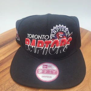Toronto Raptors Flatbill Cap New Era 9FIFTY Snapback Hat NBA Wool Premier - Picture 1 of 7