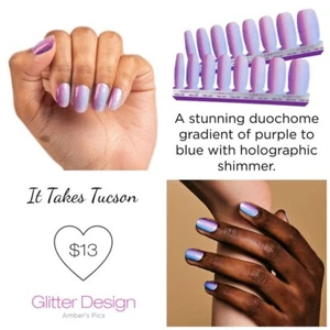 Color Street Nail Polish Strips It Takes Tucson Purple Retired New