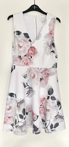 Ted Baker Floral Twiggi Bouquet Skater Dress In Ivory Size 3 UK 12 Brand New - Bild 1 von 4