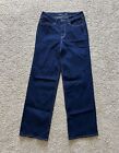 Old Navy High-Rise Wow Wide Leg Womens Jeans Size 8 Blue Dark Wash Stretch EUC