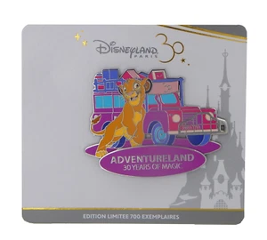 Disneyland Paris 30 Jahre magische Simba Adventureland Disney Trading Pin ~ Neu - Bild 1 von 2