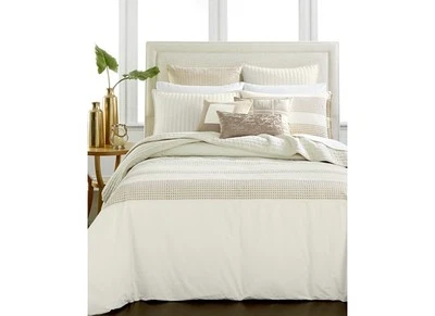 Nuevo en Paquete Colección Hotel Ojales Crema King Almohada Shams Par (2) $160 Foto 1 de 2