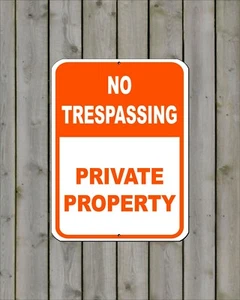Señal de advertencia de aluminio 9x12 de propiedad privada sin intrusión - Imagen 1 de 1