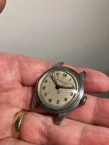 Vintage Wittnauer Stainless Steel Step Case Military Watch Sei Tacche - Picture 1 of 10