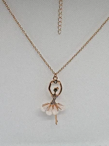 Collana con ciondolo ballerina cristallo stravagante accenti di strass scintillanti - Foto 1 di 4