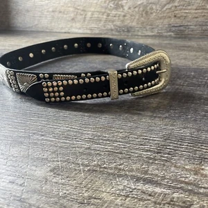 Black Belt With Metal Conchos See Pictures - Picture 1 of 4