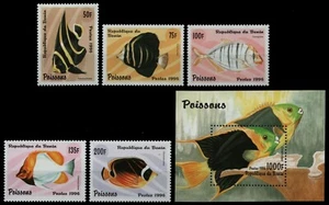 Benín 1996 - Mi-N.o 897-907 y bloque 23 ** - Estampillada sin montar o nunca montada - Peces / Peces - Imagen 1 de 1