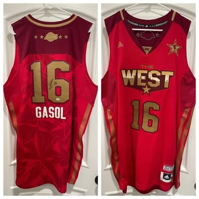 Camiseta deportiva All Star Swingman 2011 firmada por Pau Gasol 🏆🏆 de la corte (Steiner) 🐍 Foto 1 de 4