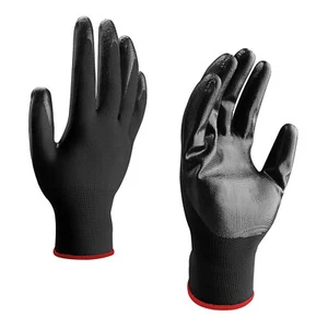1/6/12 pares de guantes de trabajo recubiertos de nitrilo poliuretano palma nailon carcasa seguridad en el trabajo - Imagen 1 de 20