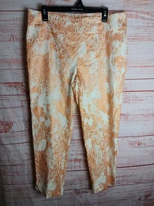 Soft Surroundings Ankle pants PXL copper metallic pull on orange stretch - Picture 1 of 9