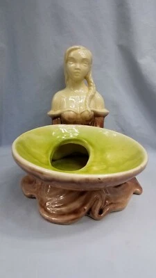 Vintage Haeger 3532 Porcelain Maiden Woman Planter Figurine 9.75" Tall Large - Image 1 of 4