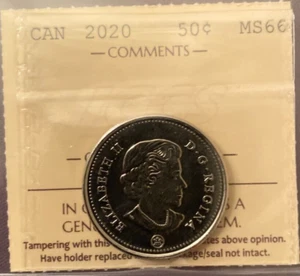 Canada - 50 cents - 2020 - ICCS Certified - MS-66 - Picture 1 of 3
