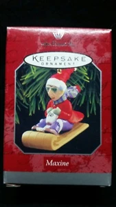 Hallmark Navidad Adorno Maxine 1998 Floyd Dog Tobogán Trineo Nuevo en Caja - Imagen 1 de 2