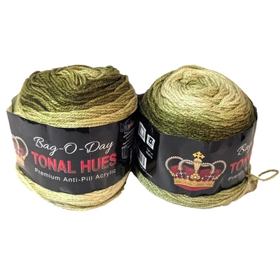 2 Mary Maxim Bag-O-Day Tonal Hues Anti-Pill Acrylic, Not For The Money But For.. - Image 1 of 4