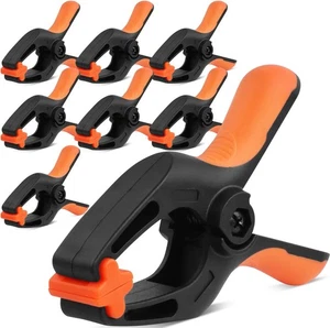 HORUSDY 8-Pack Spring Clamps Heavy Duty, 5-inch Large Plastic 5-inch, Orange  - Picture 1 of 9