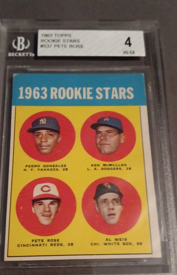 1963 Topps - High # Pete Rose, Ken McMullen, Al Weis #537 (RC) Foto 1 de 1