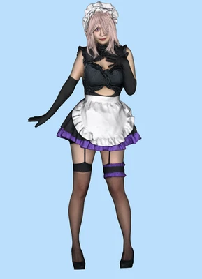 1/18 1/24 1/43 1/64 1/87 Miniatures Sexy Maid Girl Scene Prop Figure For Cars - Image 1 of 3