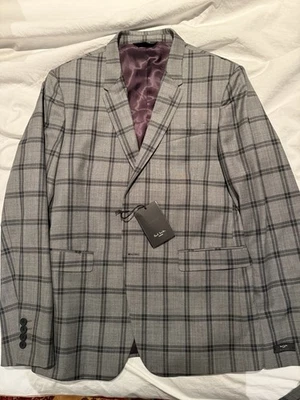 Paul Smith Men’s Grey Plaid Slim Suit NWT Size 40 Waist 33 Unhemmed - Image 1 of 4