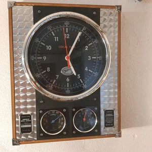 Spirit of St. Louis Airfield Wall Clock, termómetro, medidor de humedad raro - Imagen 1 de 3