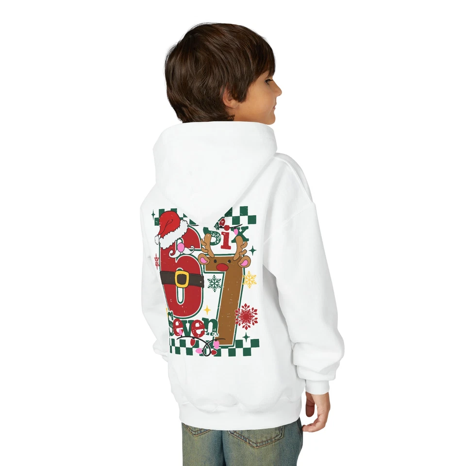 Divertida Sudadera Juvenil 67 - Suéter Navidad Con Capucha para Niños Foto 1 de 4