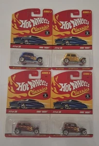 SET [4] 2007 HOT WHEELS SERIE 3 KLASSIKER FORD VICKY; ALLE 4 BEKANNTEN FARBEN - Bild 1 von 10