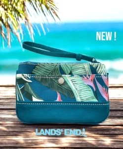 Cartera Muñequera de Lona Lands End Tropical Bird of Paradise - ¡Nueva Sin Etiquetas! - Imagen 1 de 4