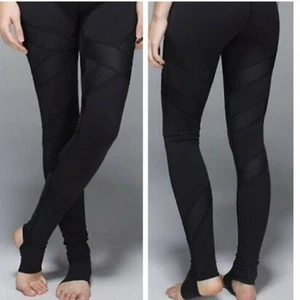 Pantalones estribos de yoga envolventes Lululemon Wunder Under Cire para mujer talla 4 negros - Imagen 1 de 15